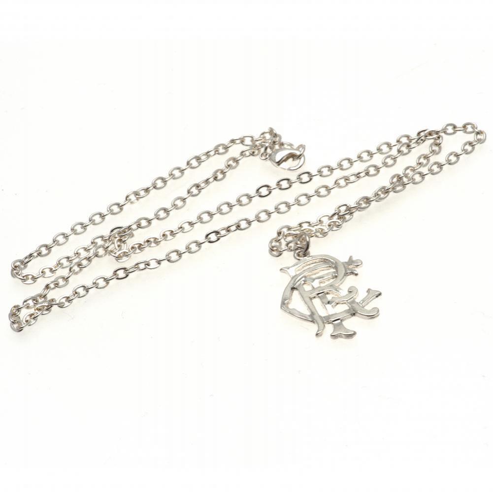 Rangers Silver Plated Pendant & Chain XL