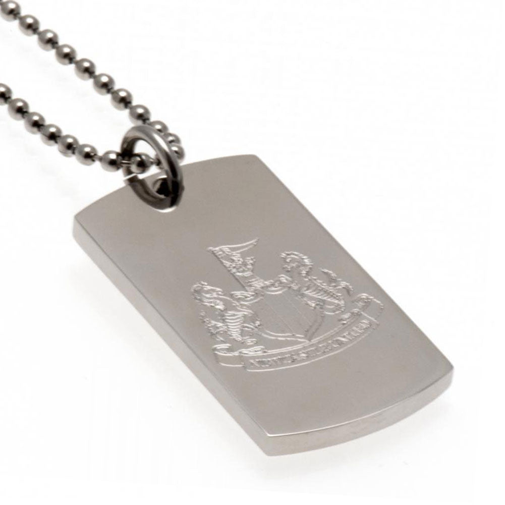 Newcastle United Engraved Dog Tag & Chain