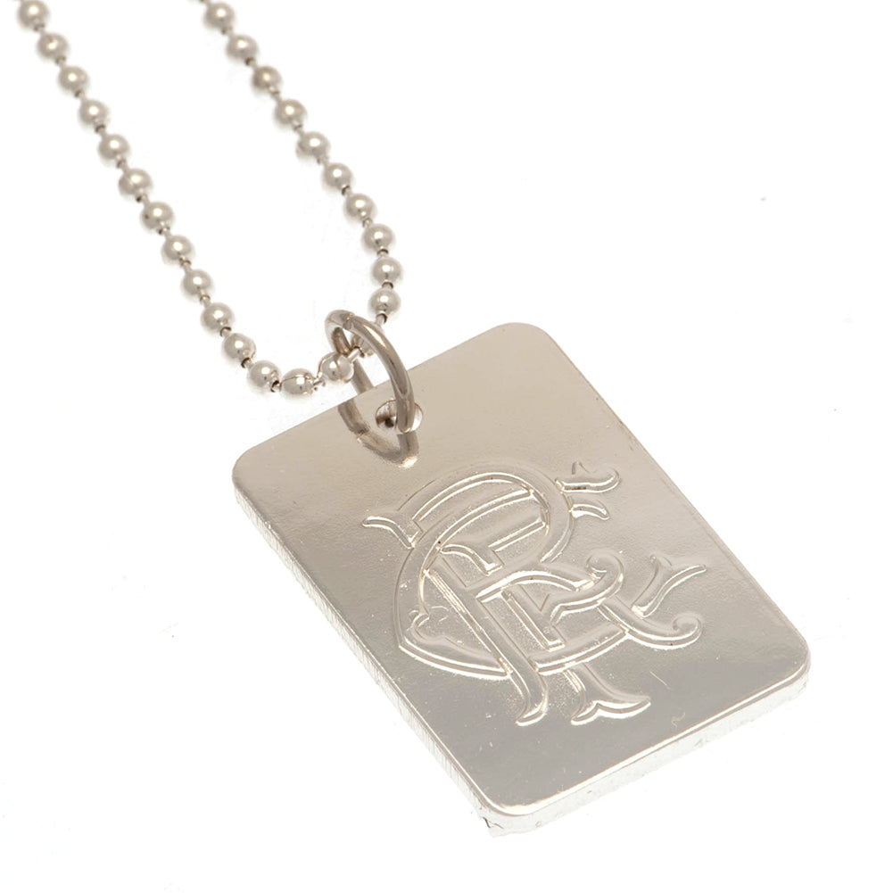 Rangers Silver Plated Dog Tag & Chain