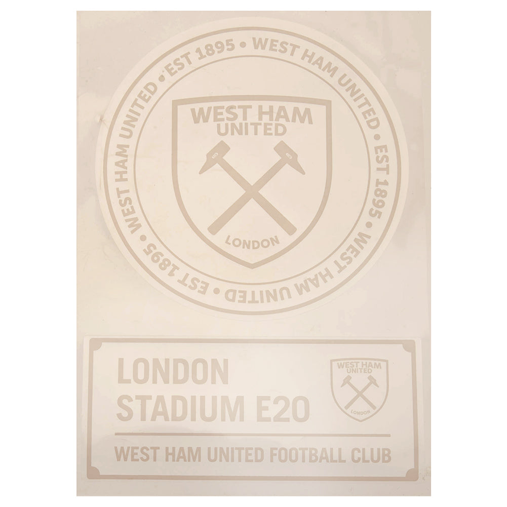 West Ham United 2pk A4 Car Decal