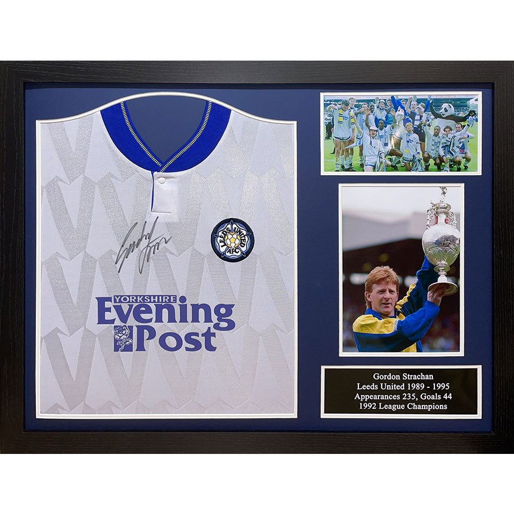 Leeds United 1992 Strachan Signed Shirt (Framed)