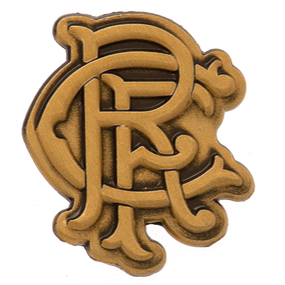 Rangers Antique Gold Scroll Crest Badge