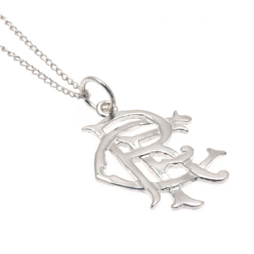 Rangers Sterling Silver Pendant & Chain Medium