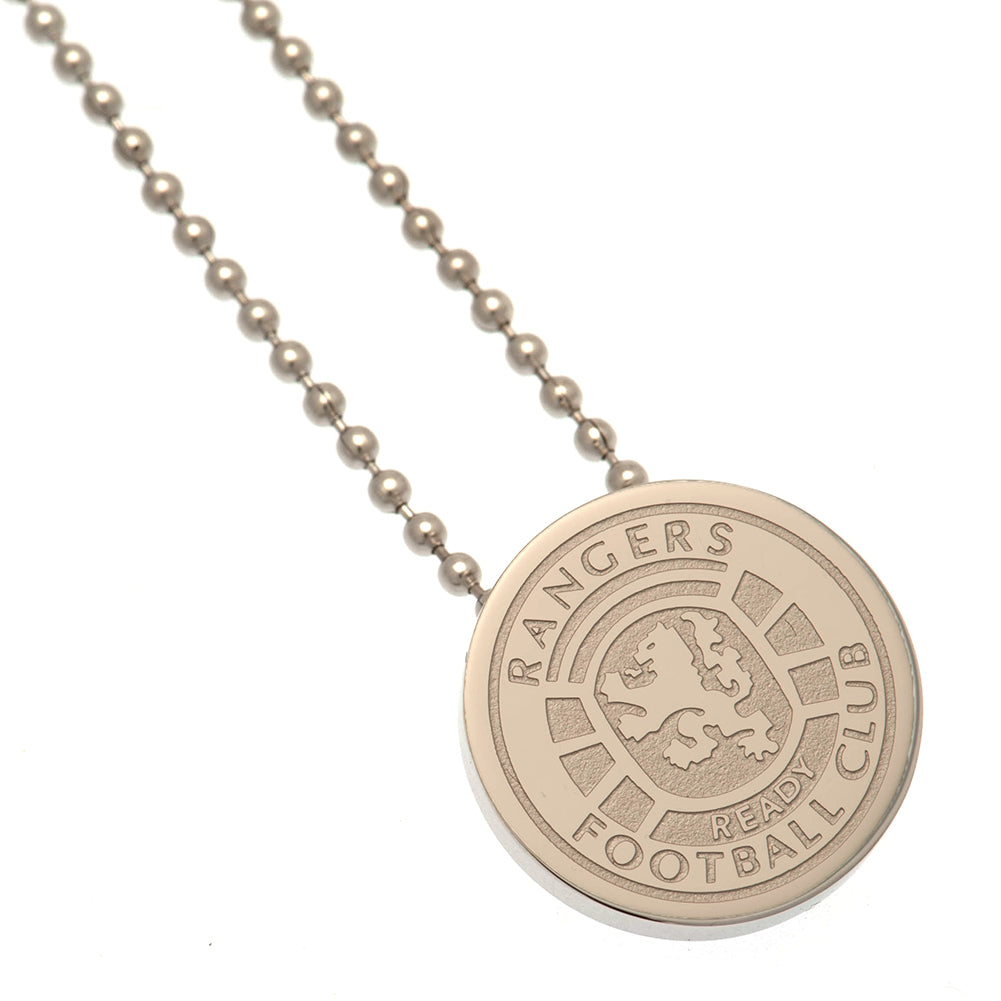 Rangers Ready Crest Stainless Steel Pendant & Chain