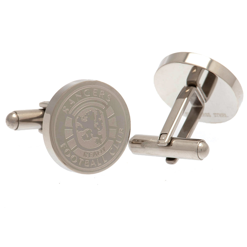 Rangers Stainless Steel Formed Ready Crest Cufflinks