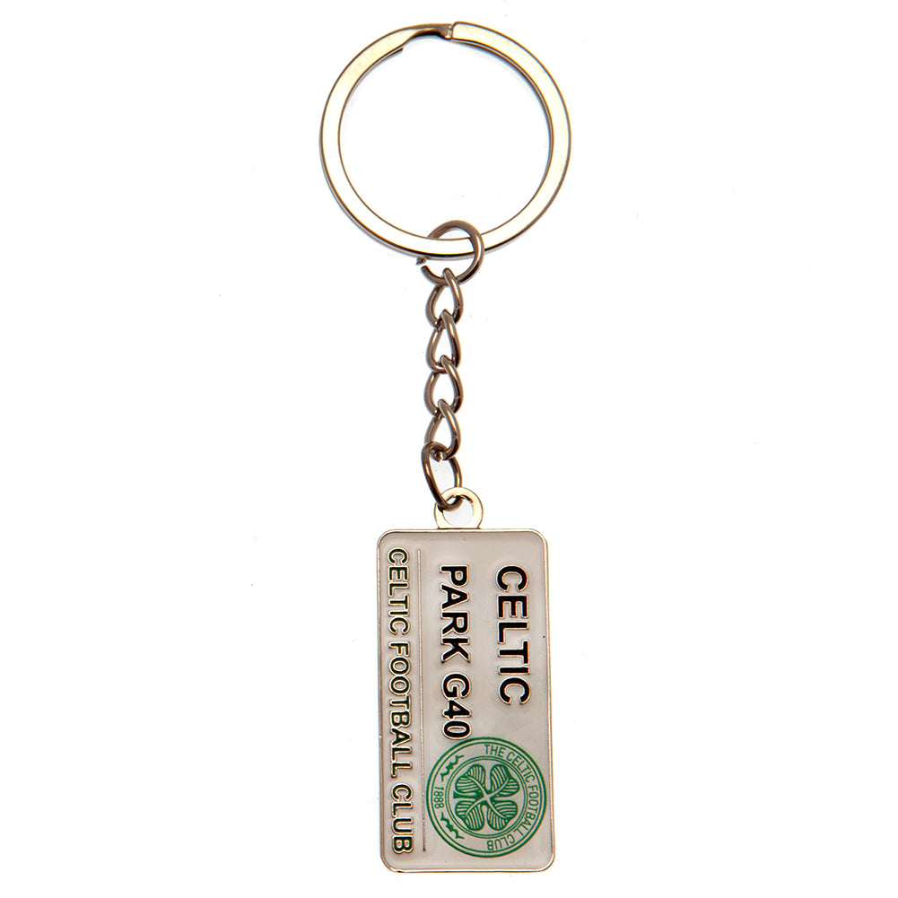 Celtic Embossed Street Sign Keyring