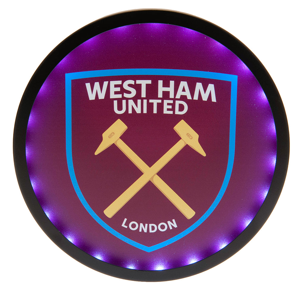 West Ham United Metal LED Logo Sign