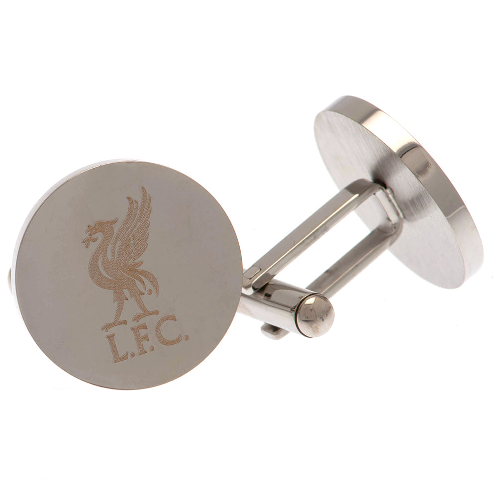 Liverpool Stainless Steel Round Cufflinks