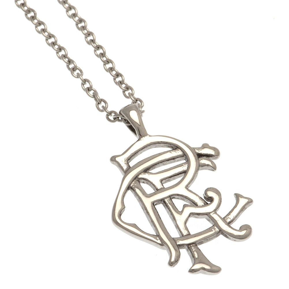 Rangers Scroll Crest Stainless Steel Pendant & Chain