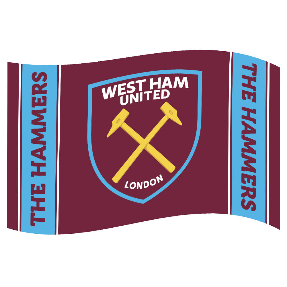 West Ham United Crest Stripe Flag