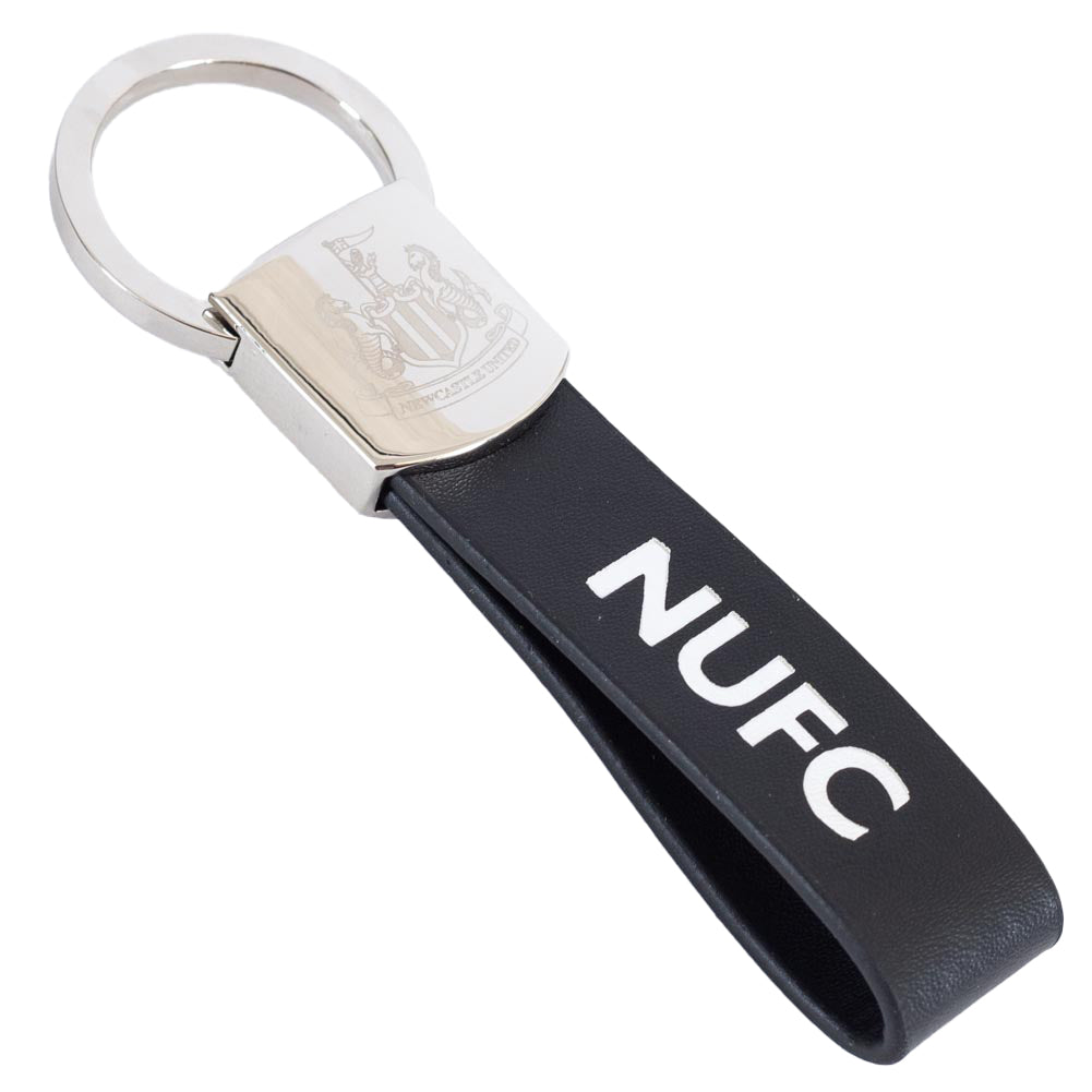 Newcastle United Leather Strap Keyring