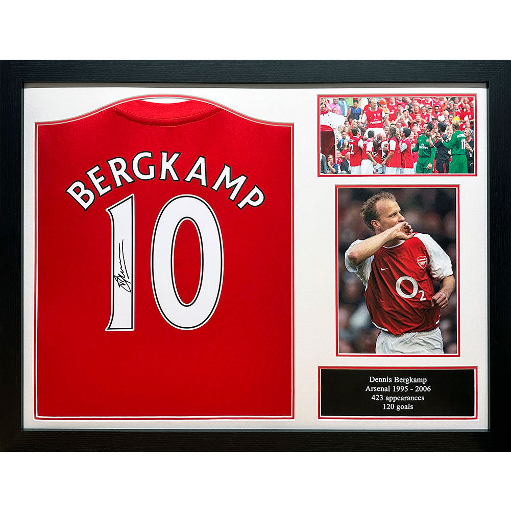 Arsenal Bergkamp Signed Shirt (Framed)