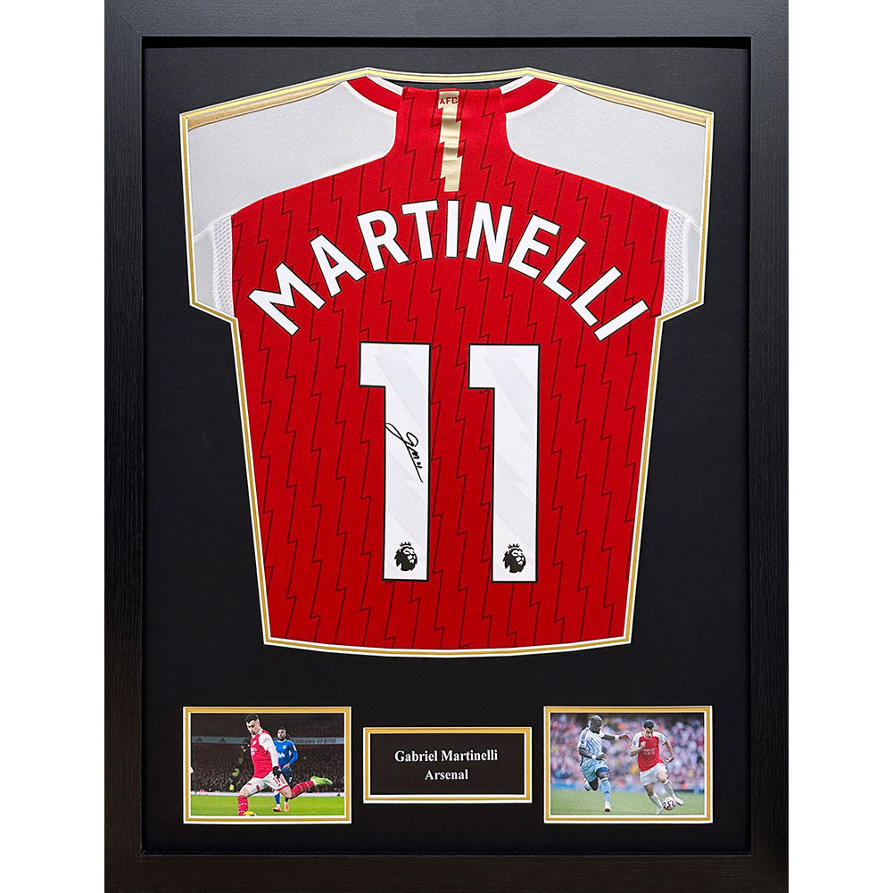 Arsenal Martinelli Signed Shirt (Framed)
