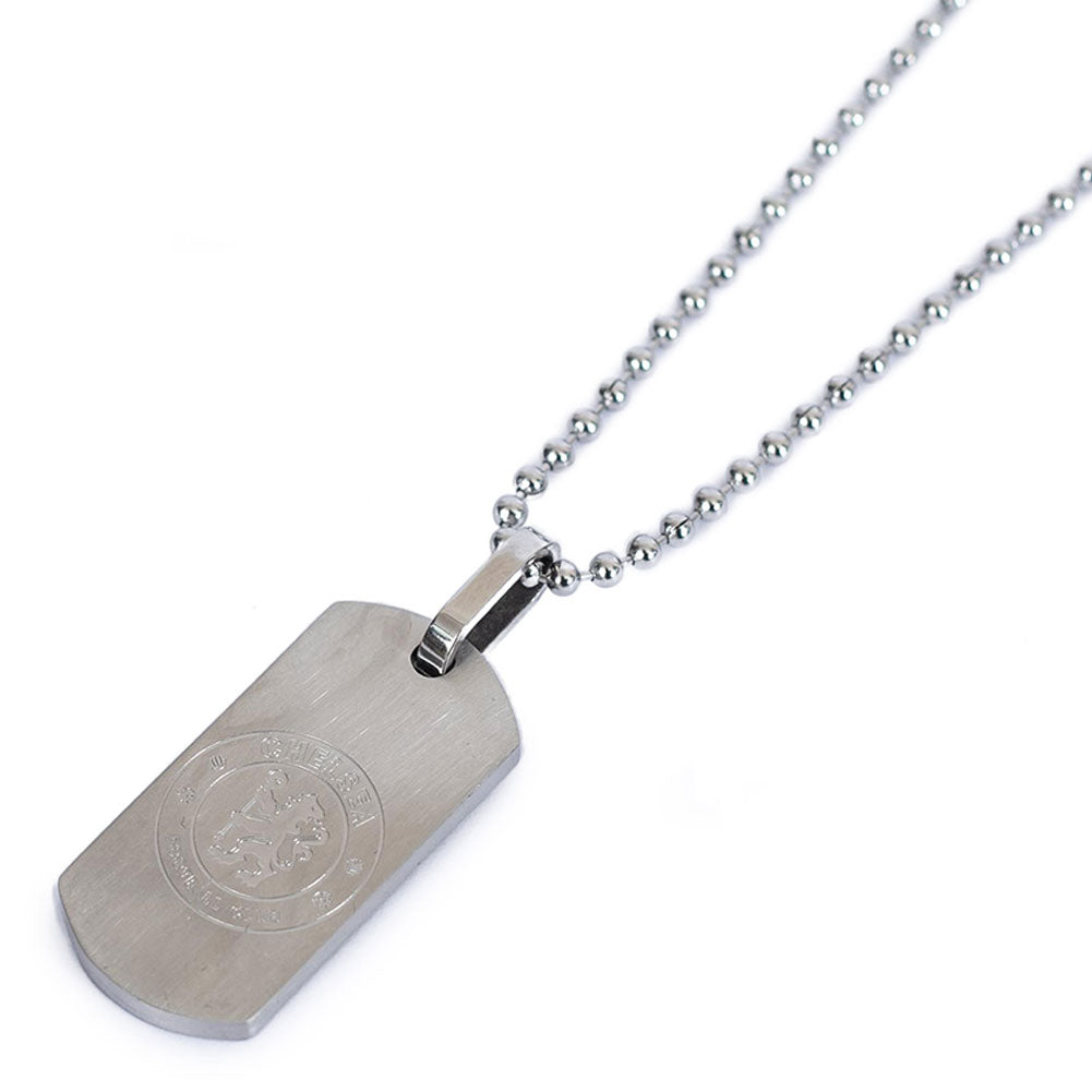Chelsea Matt Finish Dog Tag & Chain