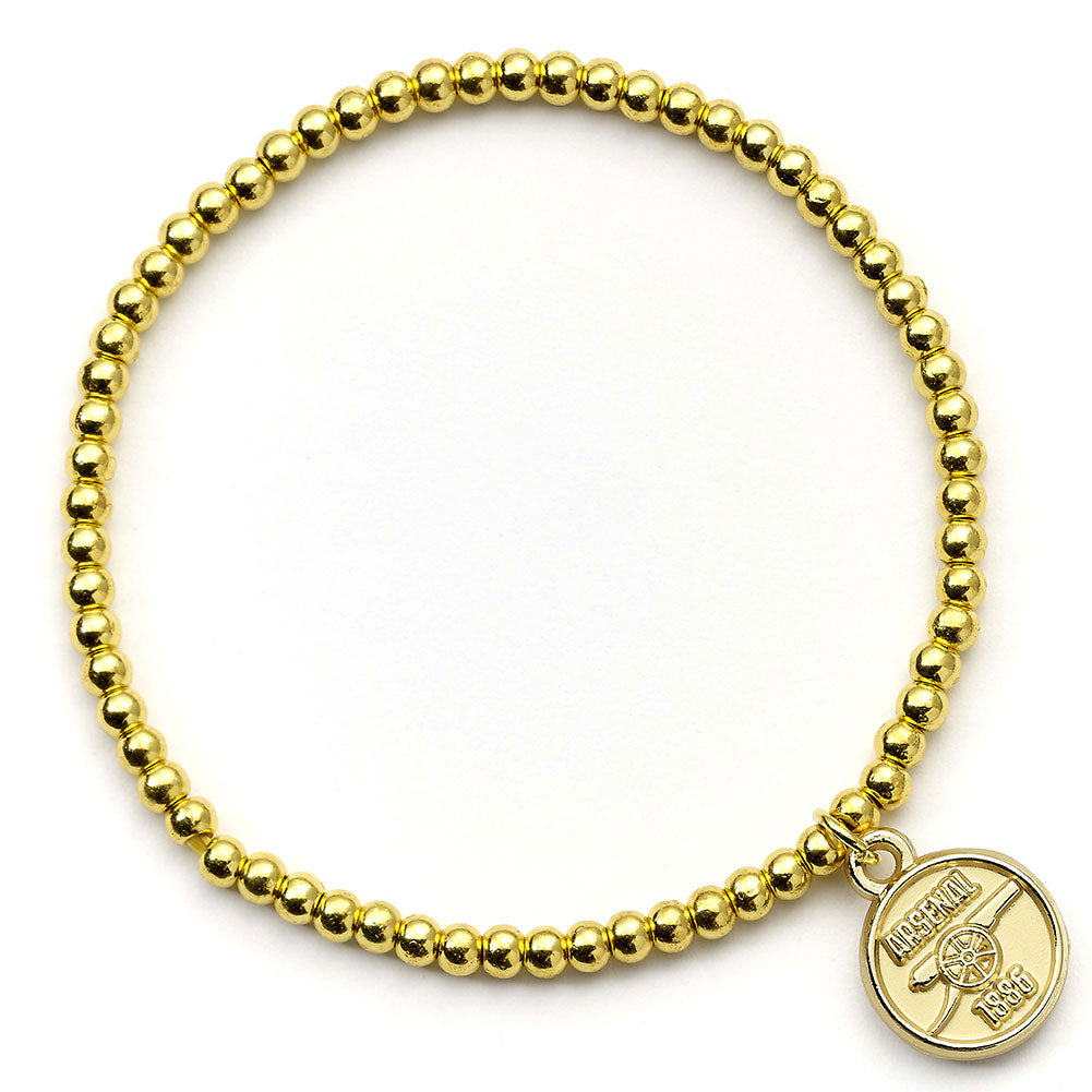 Arsenal Gold Finish Bead Bracelet