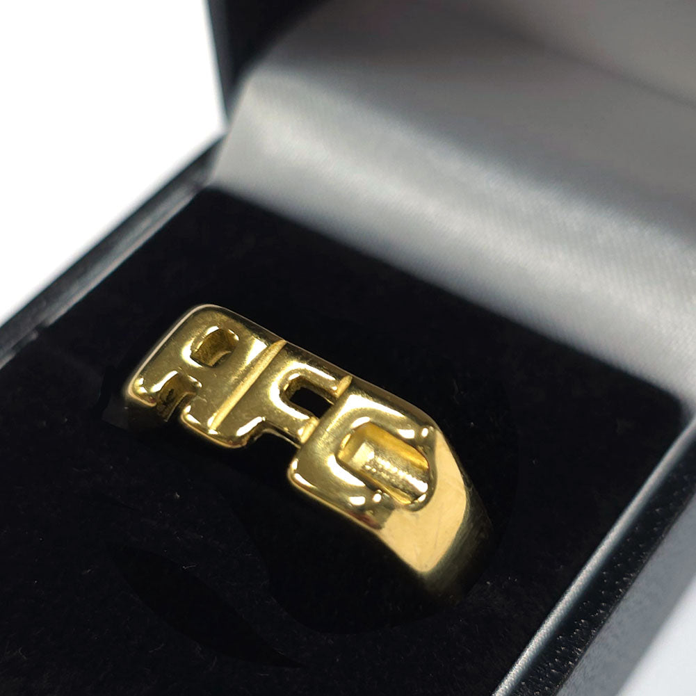 Arsenal 18ct Gold Plated on Silver AFC Ring - R
