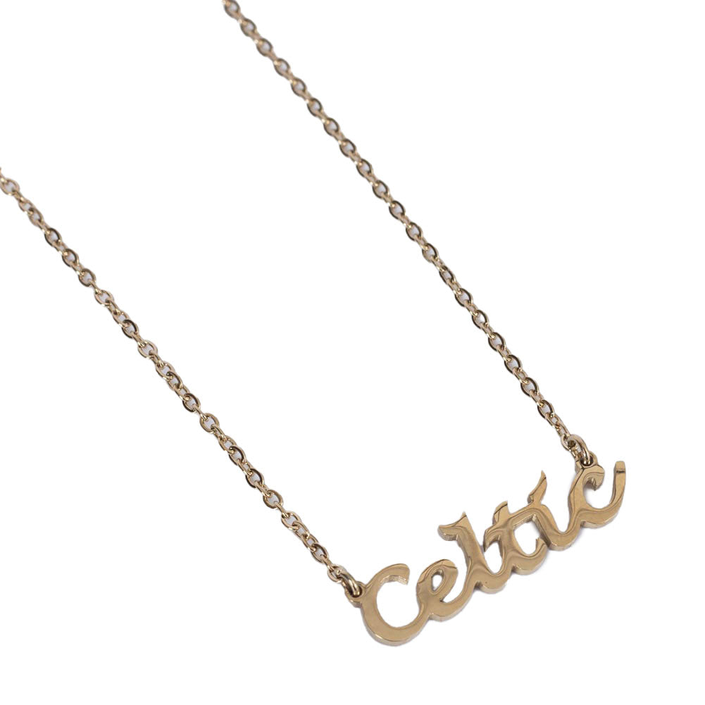 Celtic Gold Plated Name Dropper Necklace