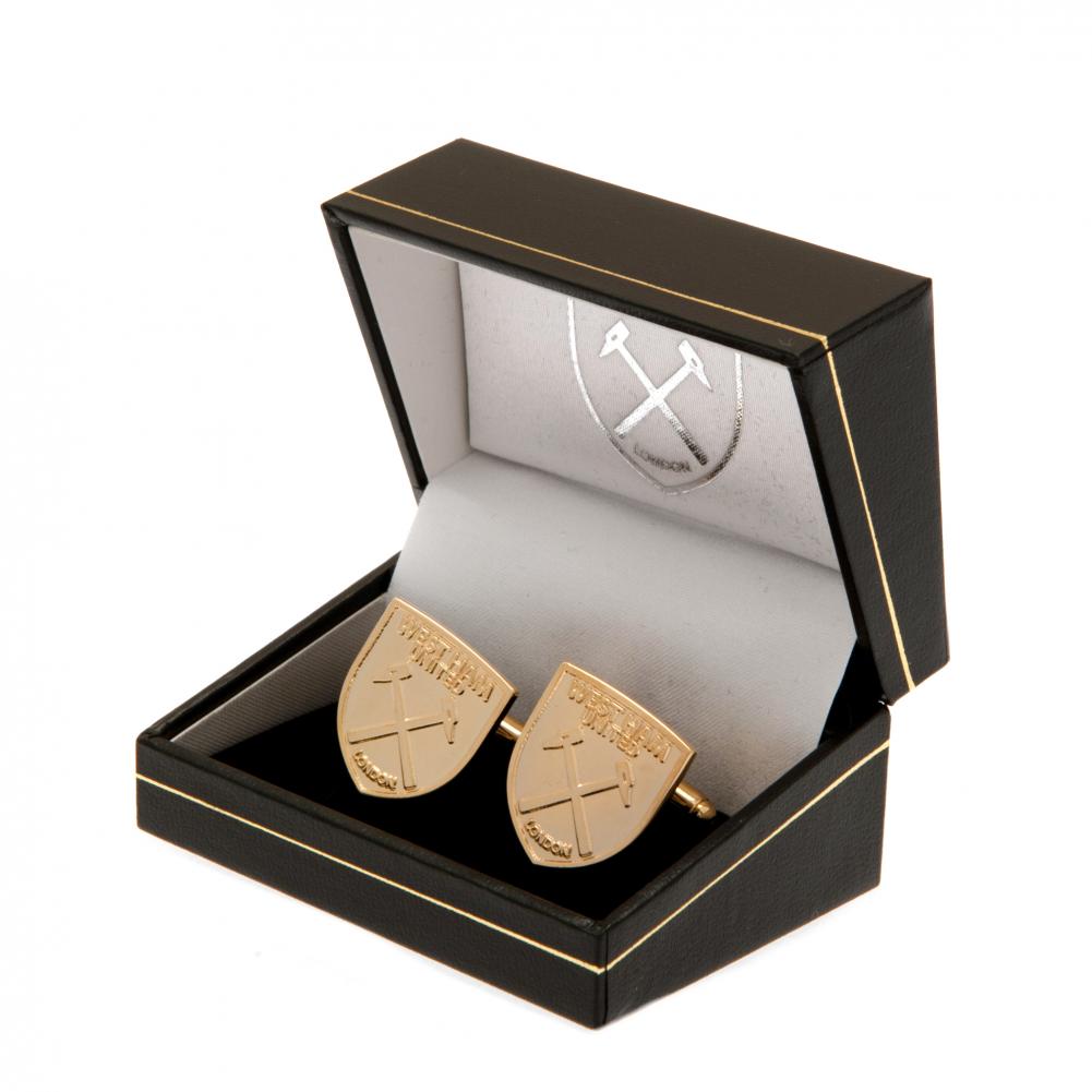 West Ham United Gold Plated Cufflinks