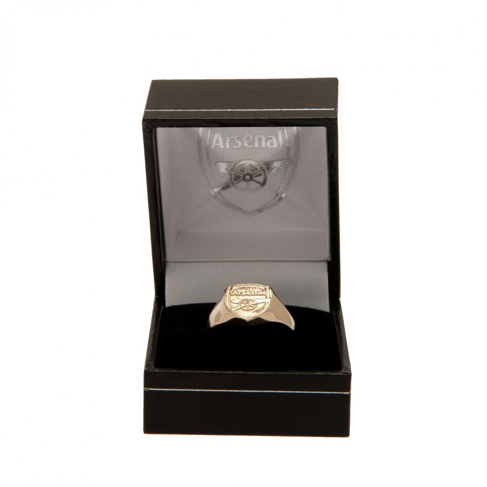 Arsenal 9ct Gold Crest Ring Medium
