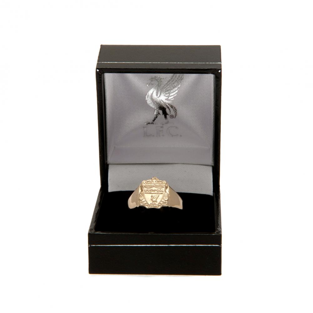 Liverpool 9ct Gold Crest Ring Large