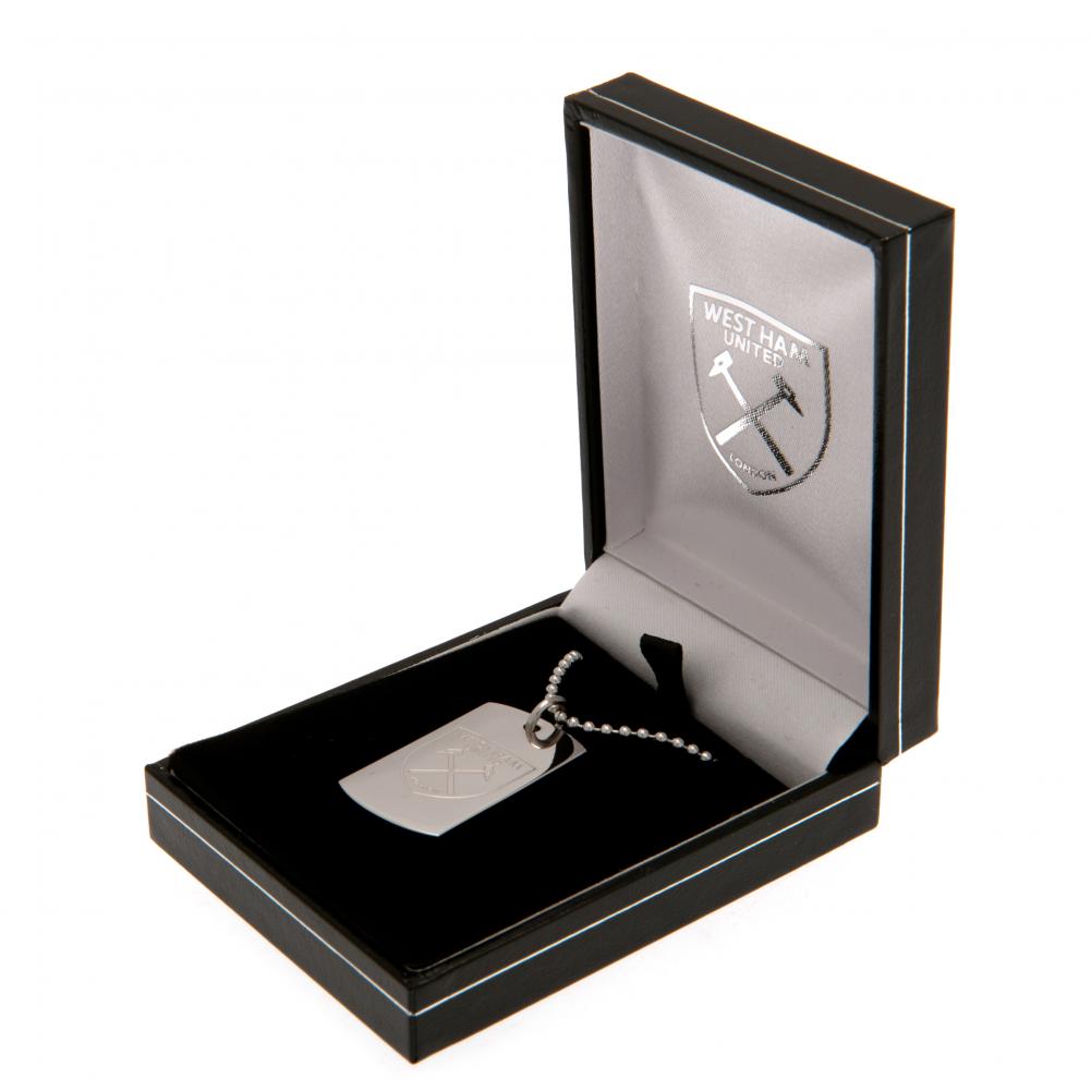 West Ham United Engraved Dog Tag & Chain