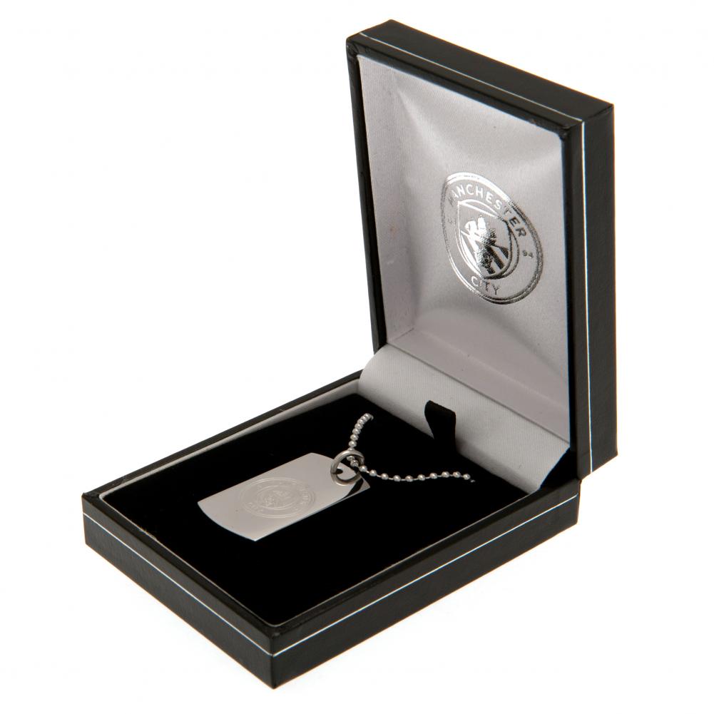 Manchester City Engraved Dog Tag & Chain