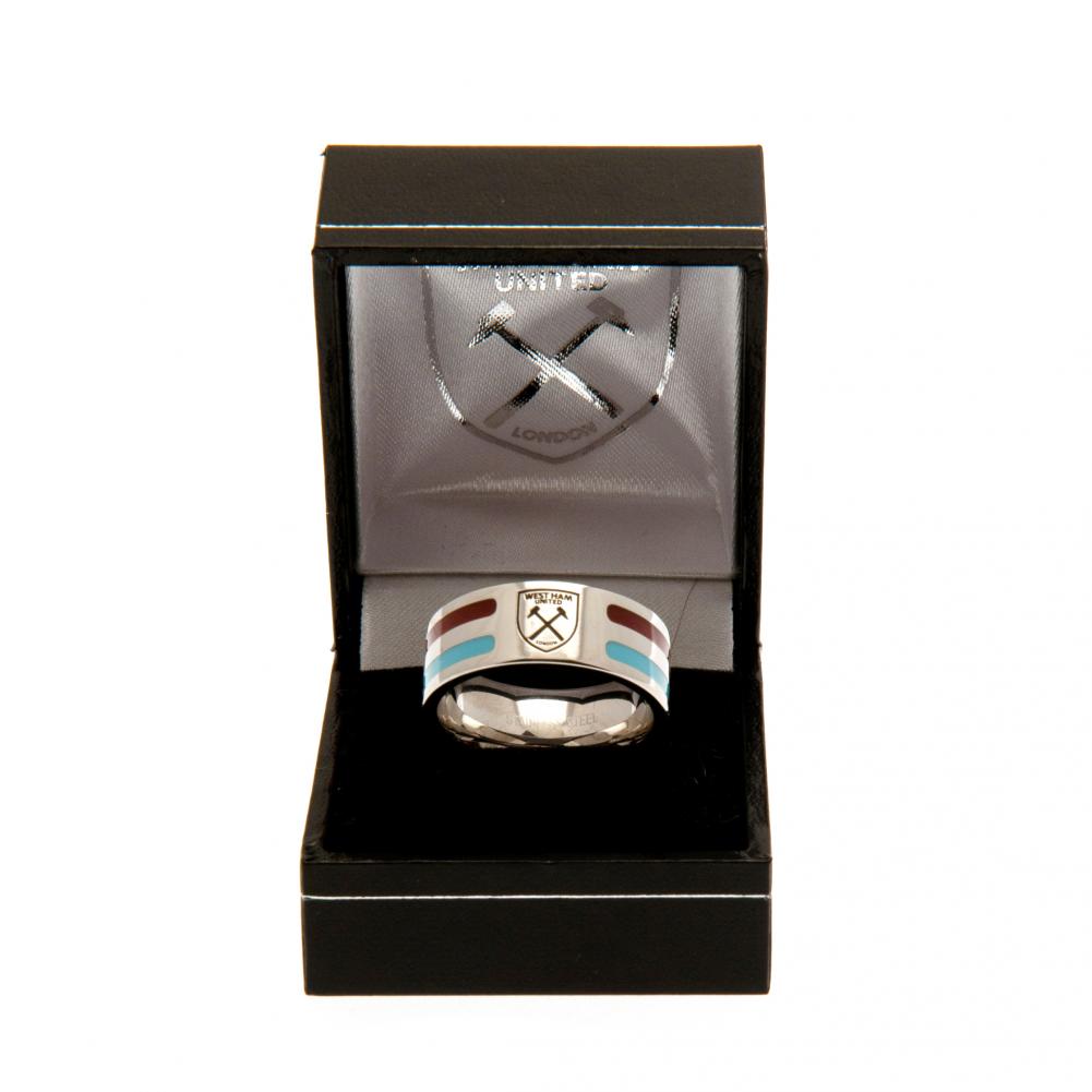 West Ham United Colour Stripe Ring Small