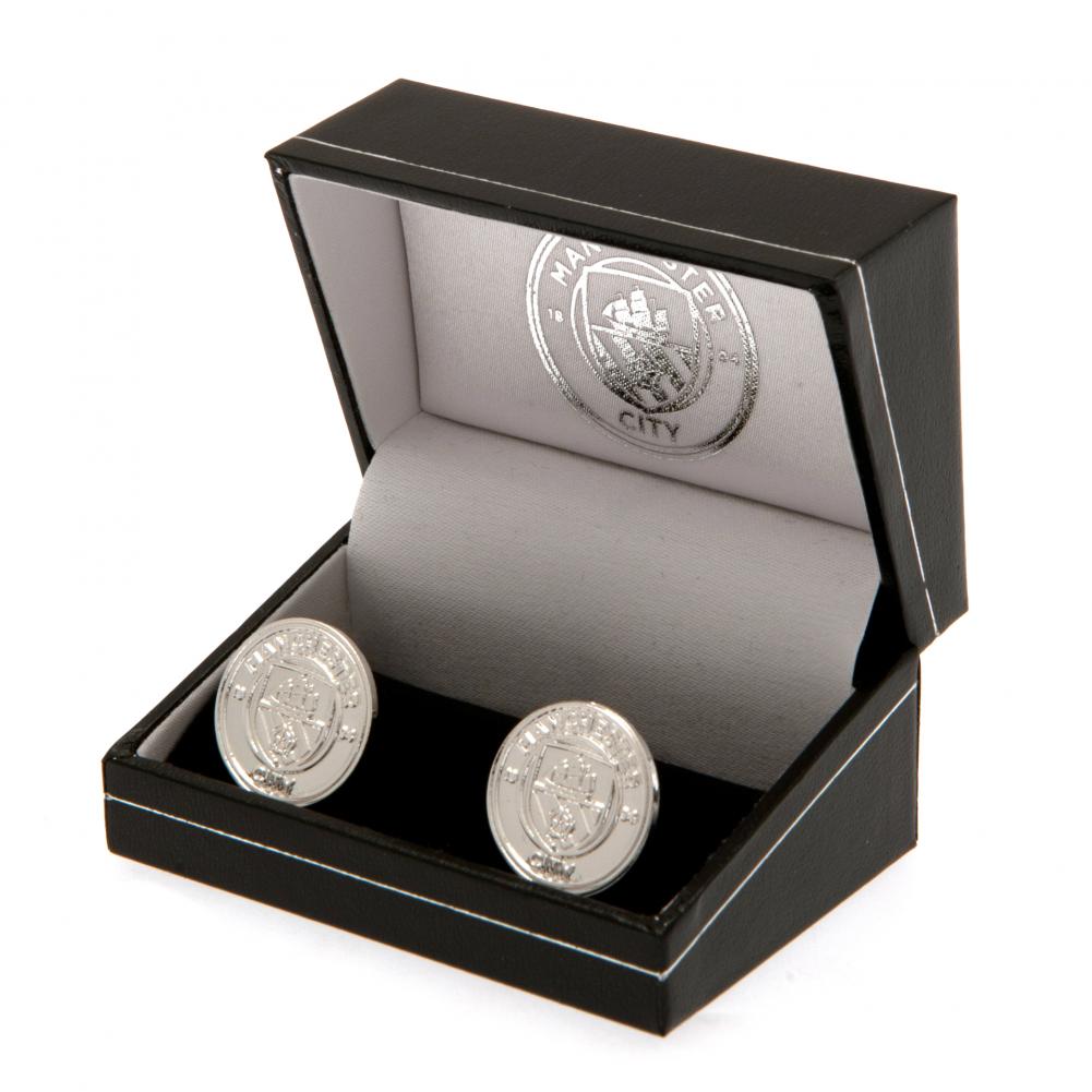 Manchester City Silver Plated Formed Cufflinks