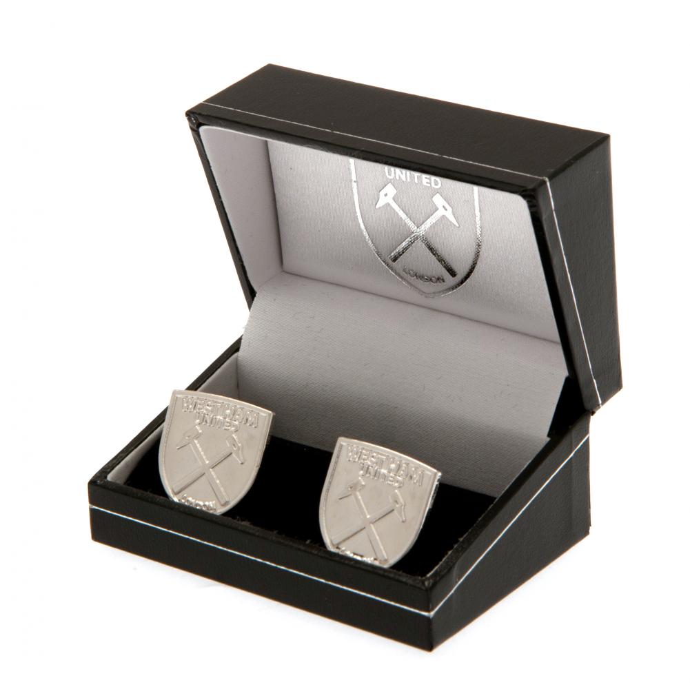 West Ham United Silver Plated Formed Cufflinks