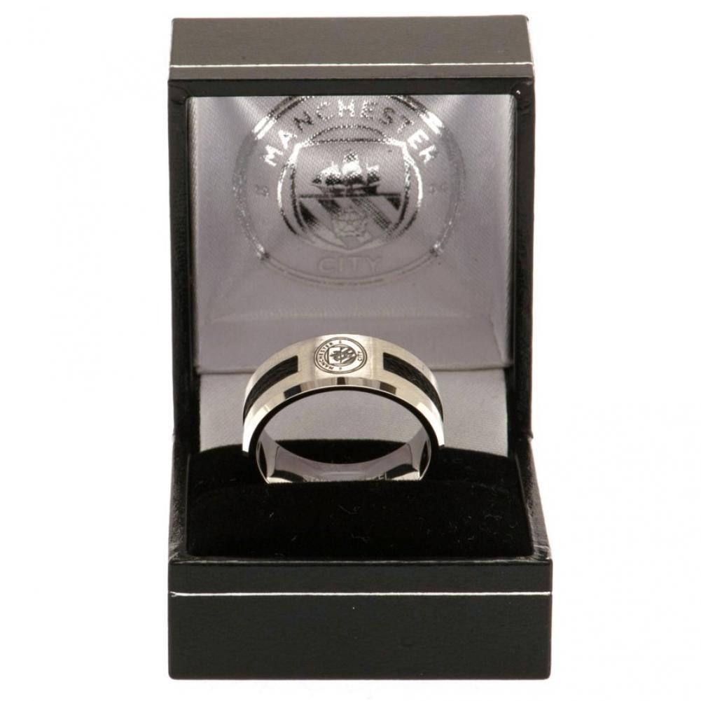 Manchester City Black Inlay Ring Medium