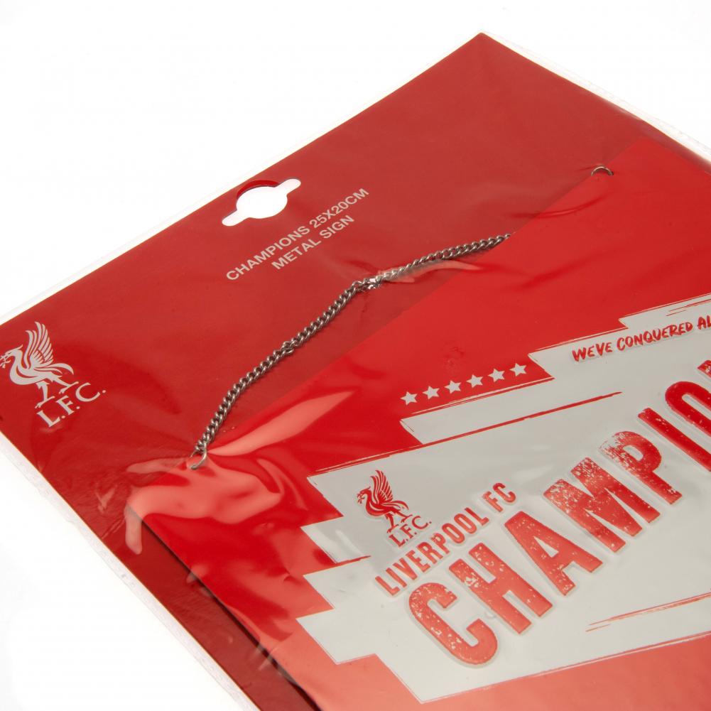 Liverpool Champions Of Europe Metal Sign