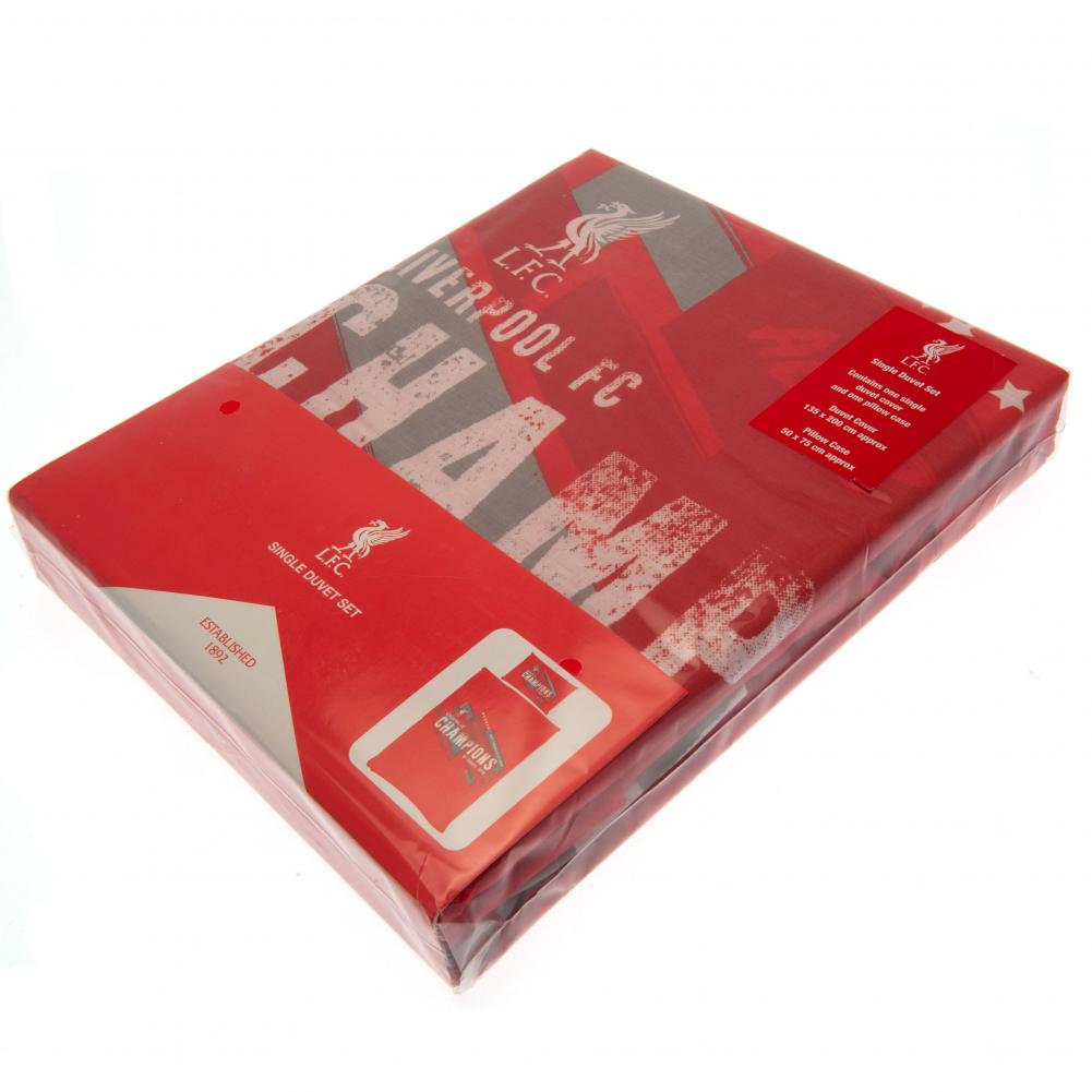 Liverpool Champions Of Europe Single Duvet Set