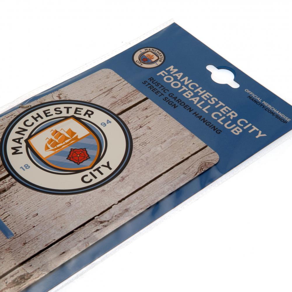 Manchester City Rustic Garden Sign