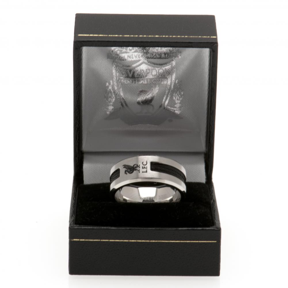Liverpool Black Inlay Ring Large