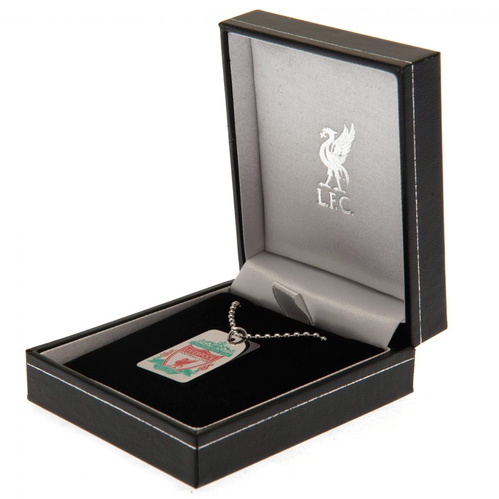 Liverpool Enamel Crest Dog Tag & Chain