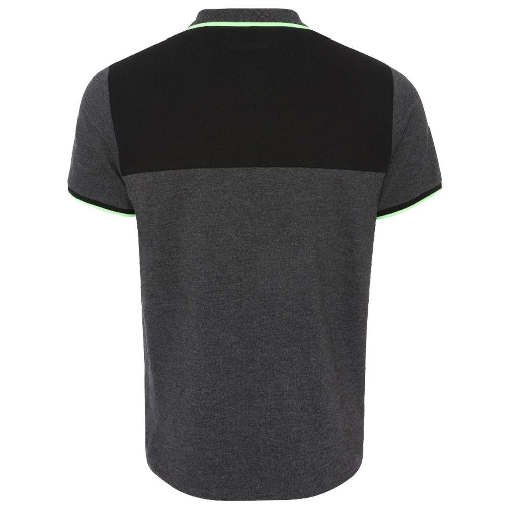 Liverpool Neon Panel Polo Mens Charcoal Small