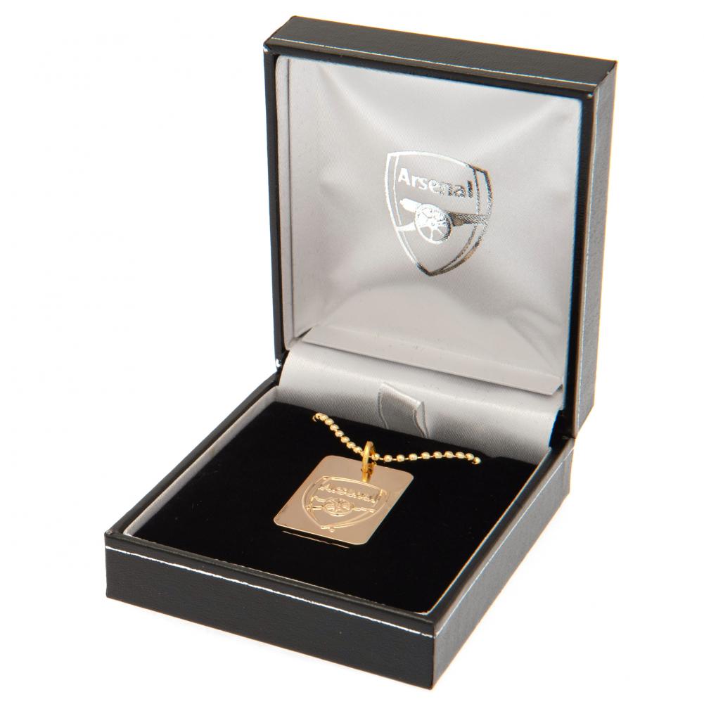 Arsenal Gold Plated Dog Tag & Chain