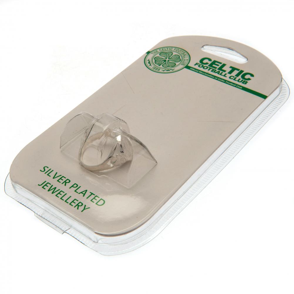 Celtic Silver Plated Crest Ring Small