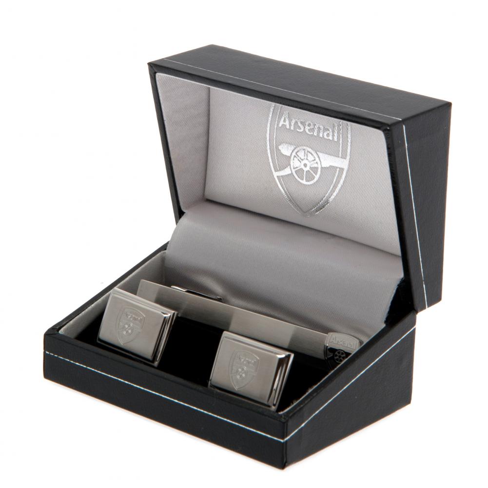Arsenal Tie Slide & Cufflink Set