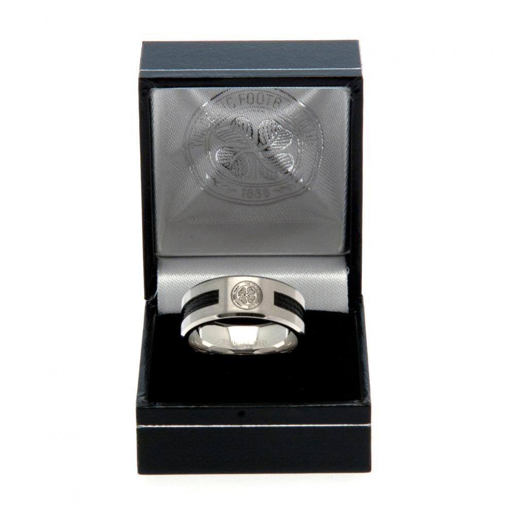 Celtic Black Inlay Ring Large