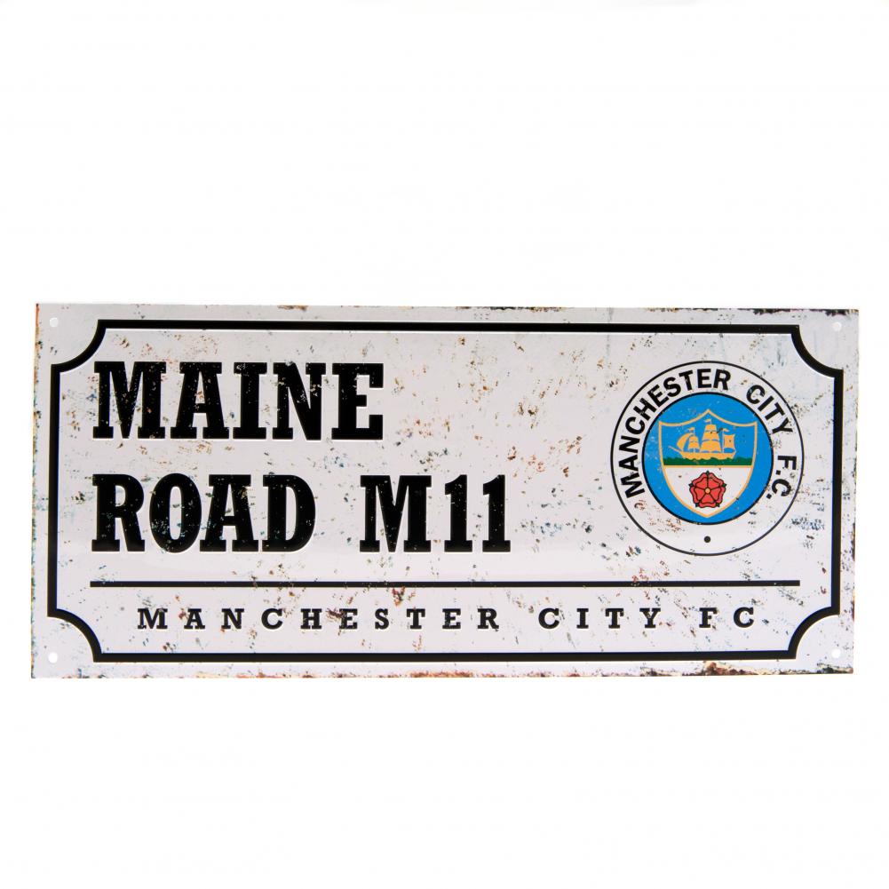 Manchester City Street Sign Retro