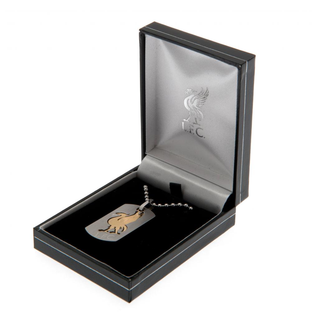 Liverpool Bi Colour Cut Out Dog Tag & Chain