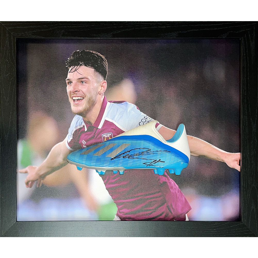 West Ham United Rice Signed Boot (Framed)