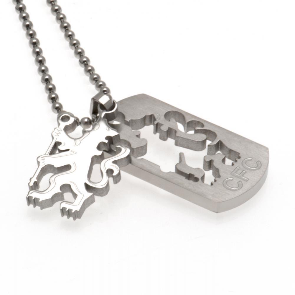 Chelsea Cut Out Lion Dog Tag & Chain