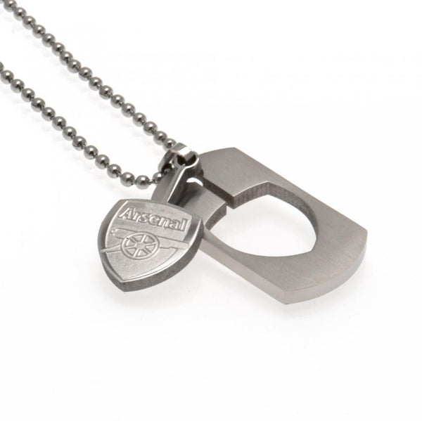 Arsenal Cut Out Crest Dog Tag & Chain