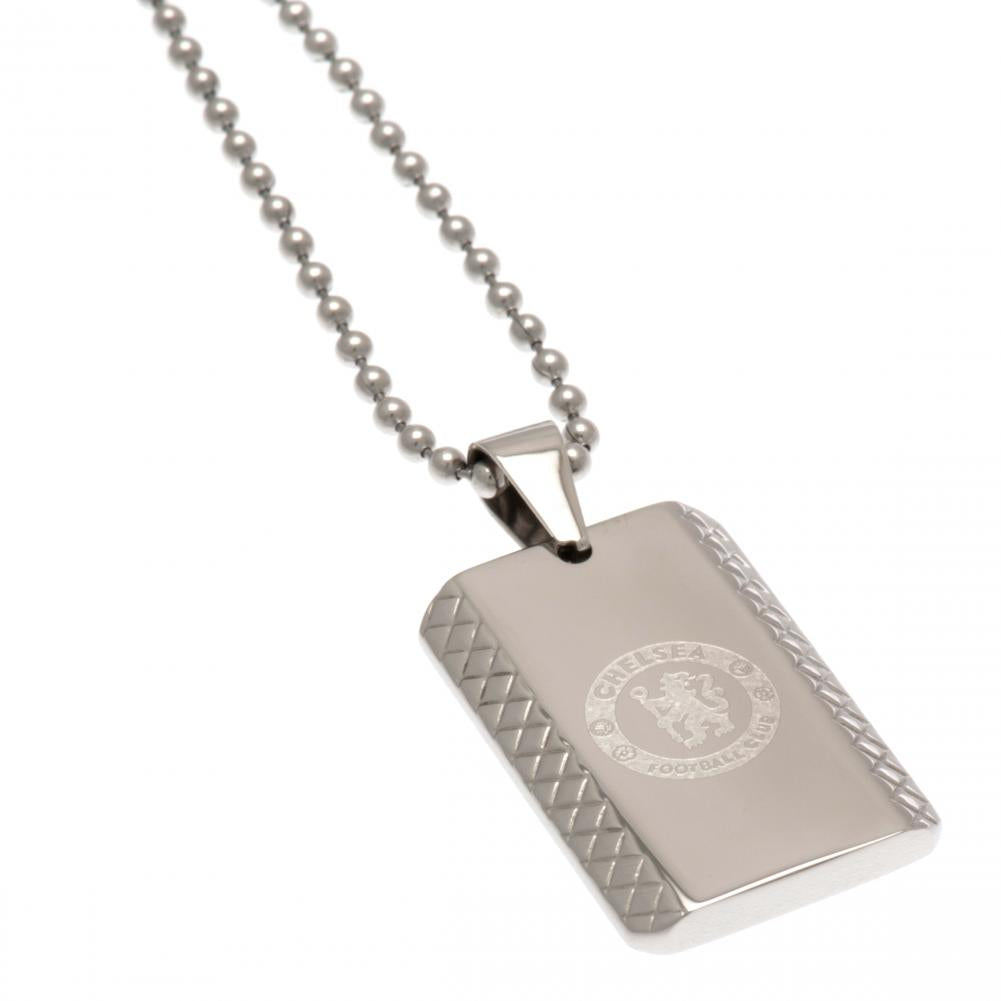 Chelsea Patterned Dog Tag & Chain