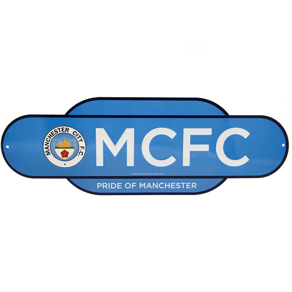 Manchester City Colour Retro Sign