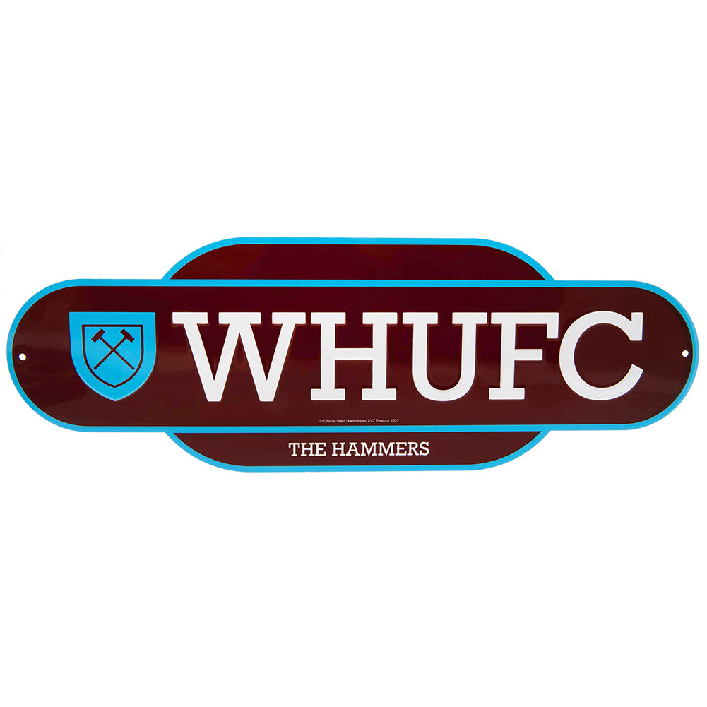 West Ham United Colour Retro Sign