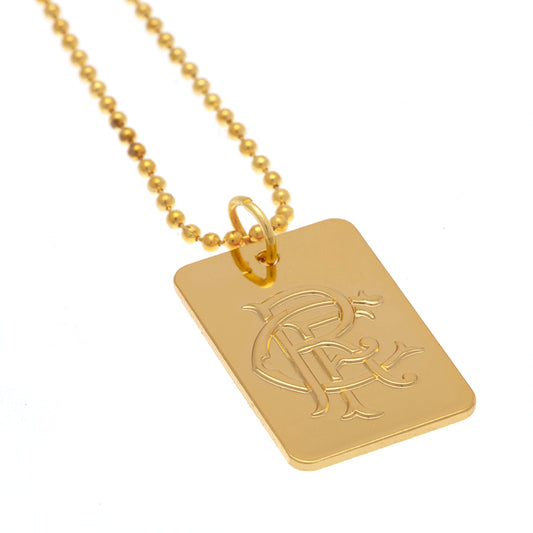 Rangers Gold Plated Dog Tag & Chain