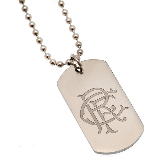 Rangers Engraved Dog Tag & Chain